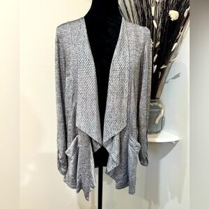 Picadilly Canada Gray and silver Tones size X small-Small Open Cardigan